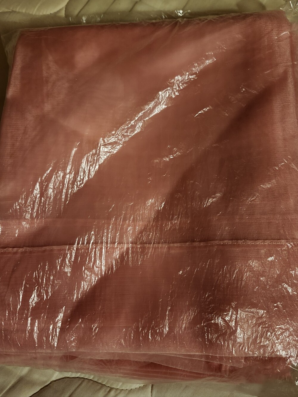 New Rose Pink 2 Sheer Curtain Panels Set